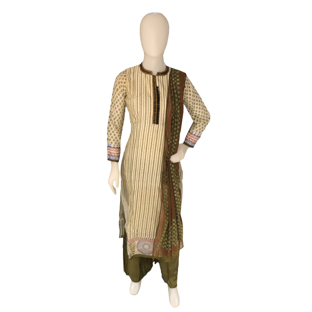 ZUNAIRA COTTON PLAZO SUIT