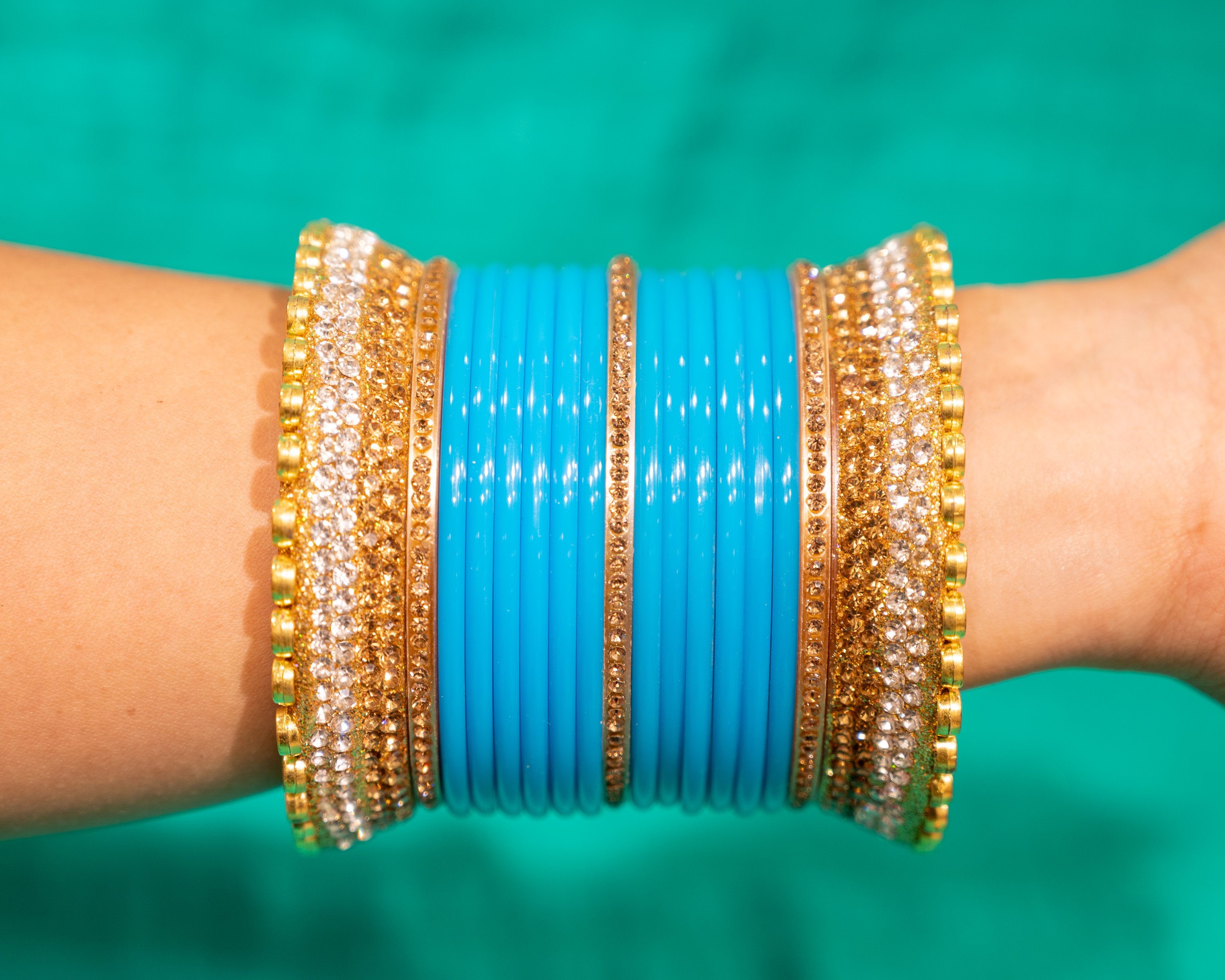 Light on sale blue bangles