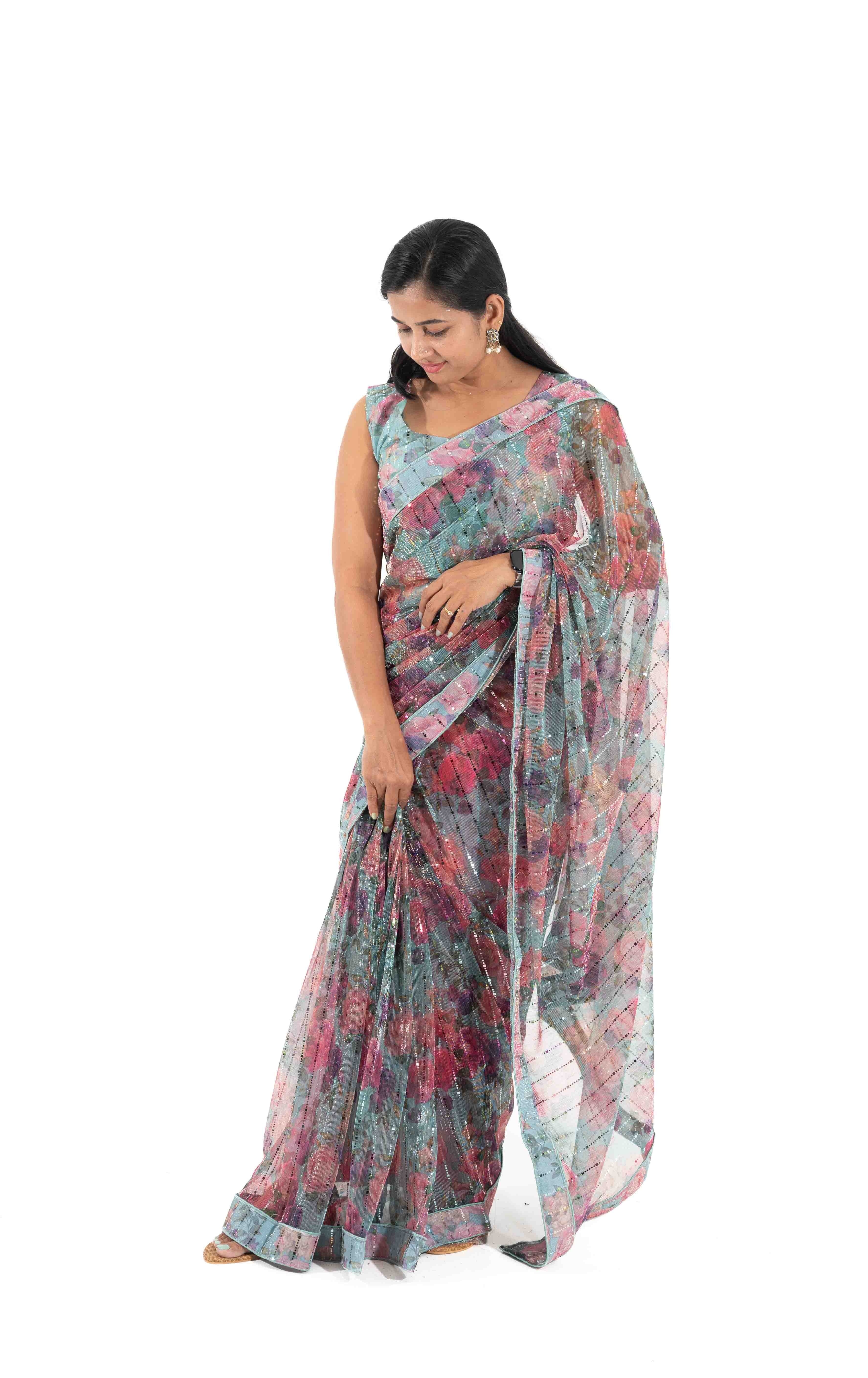 SANJANA SAREE WITH BLOUSE HEK - Buy Beautiful Sarees Online - Best ...