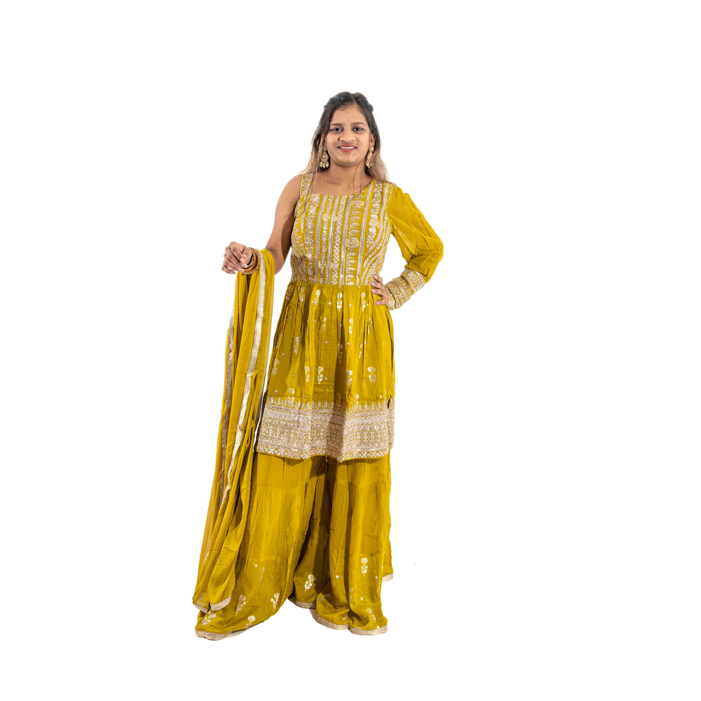 URVASHI LADIES PLAZO SUITS MOS