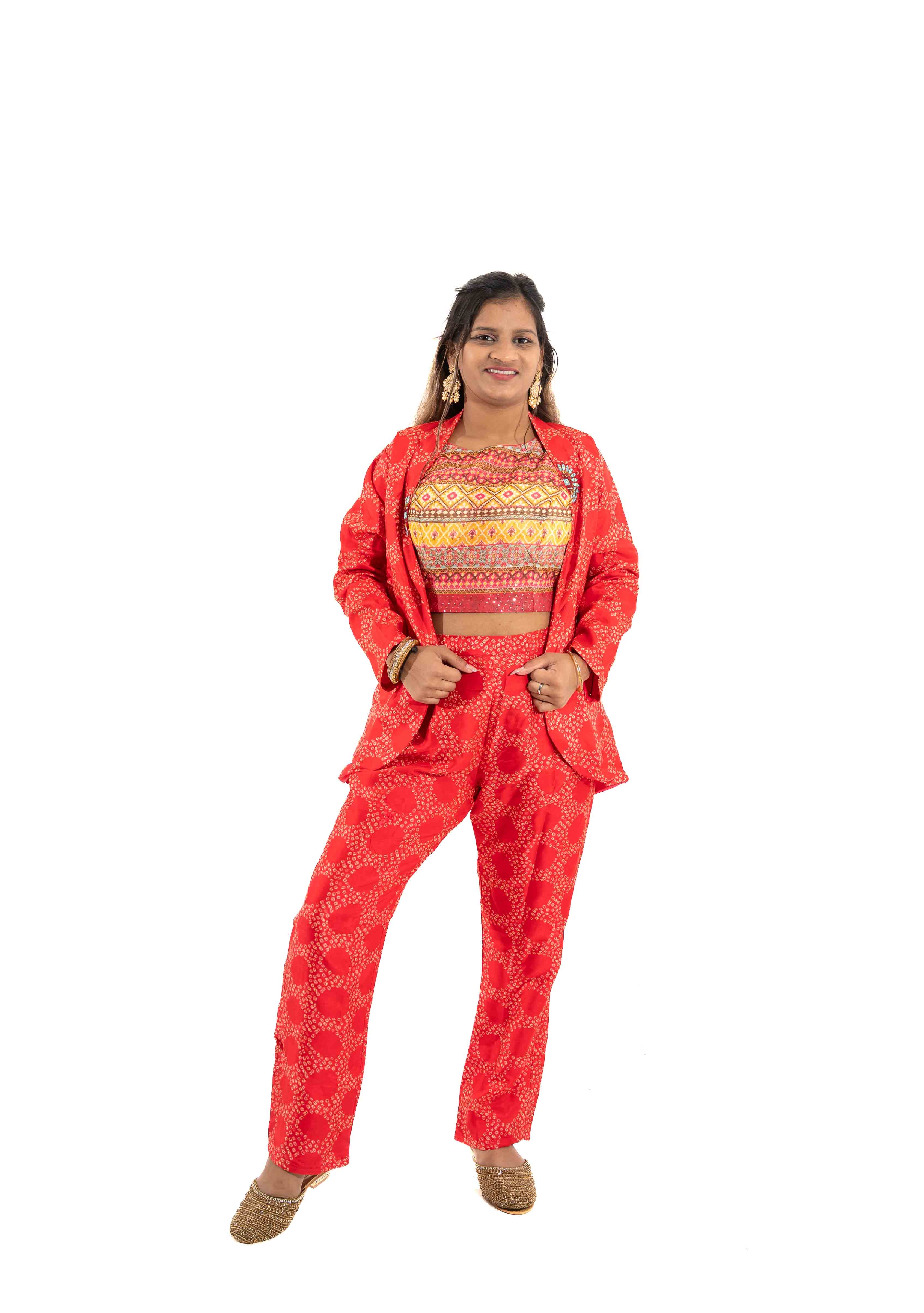 Onion Pink Color Party Wear Indo Western Plazo Suit With Long koti ::  ANOKHI FASHION