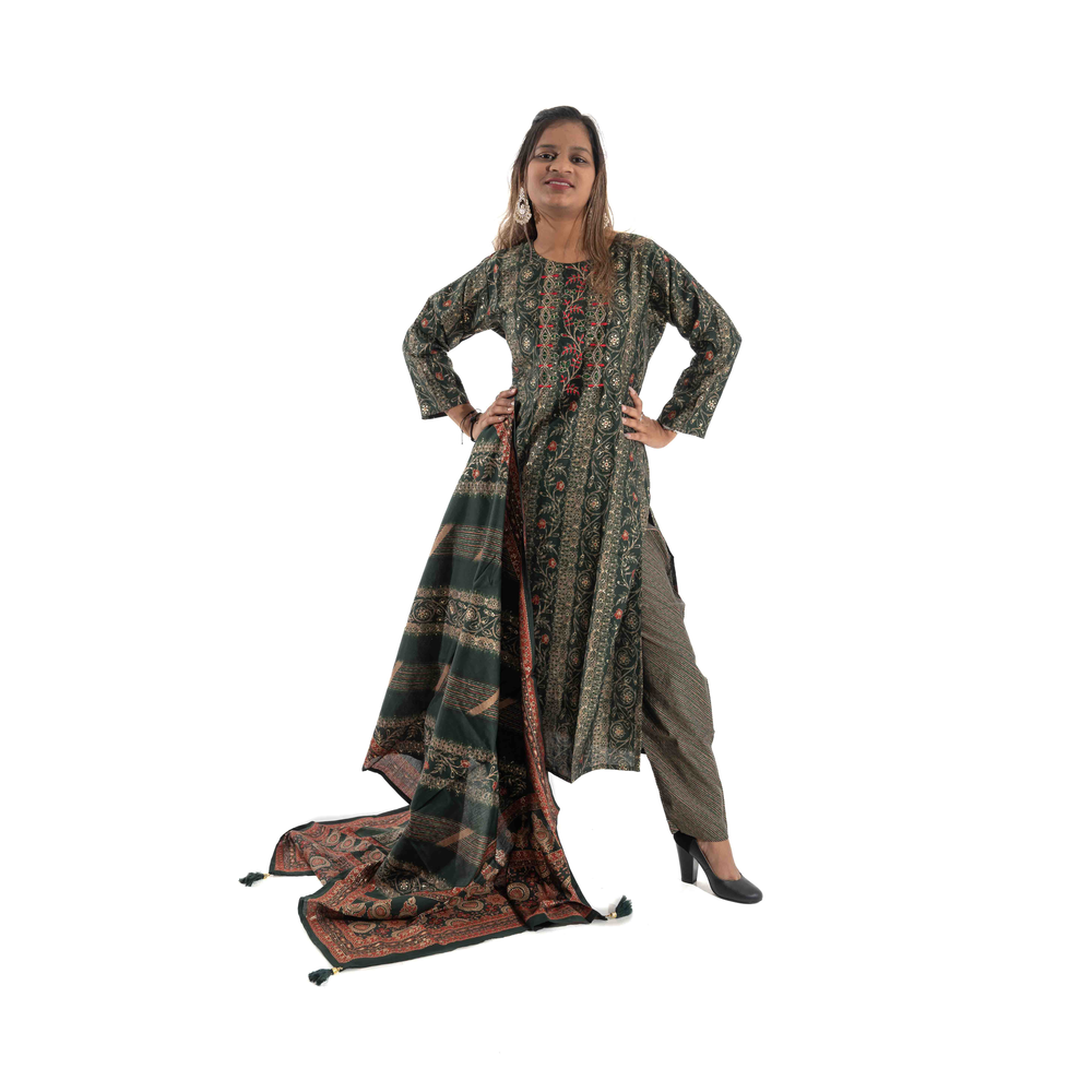 SRIJA  KURTA PANTS WITH DUPATTA RK