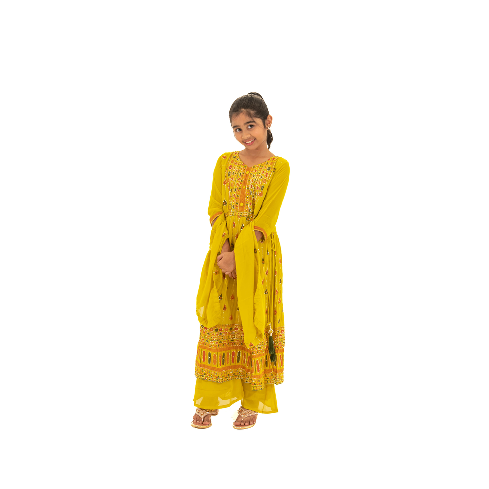 RADHA GIRLS KURTA PLAZO SUITS WS