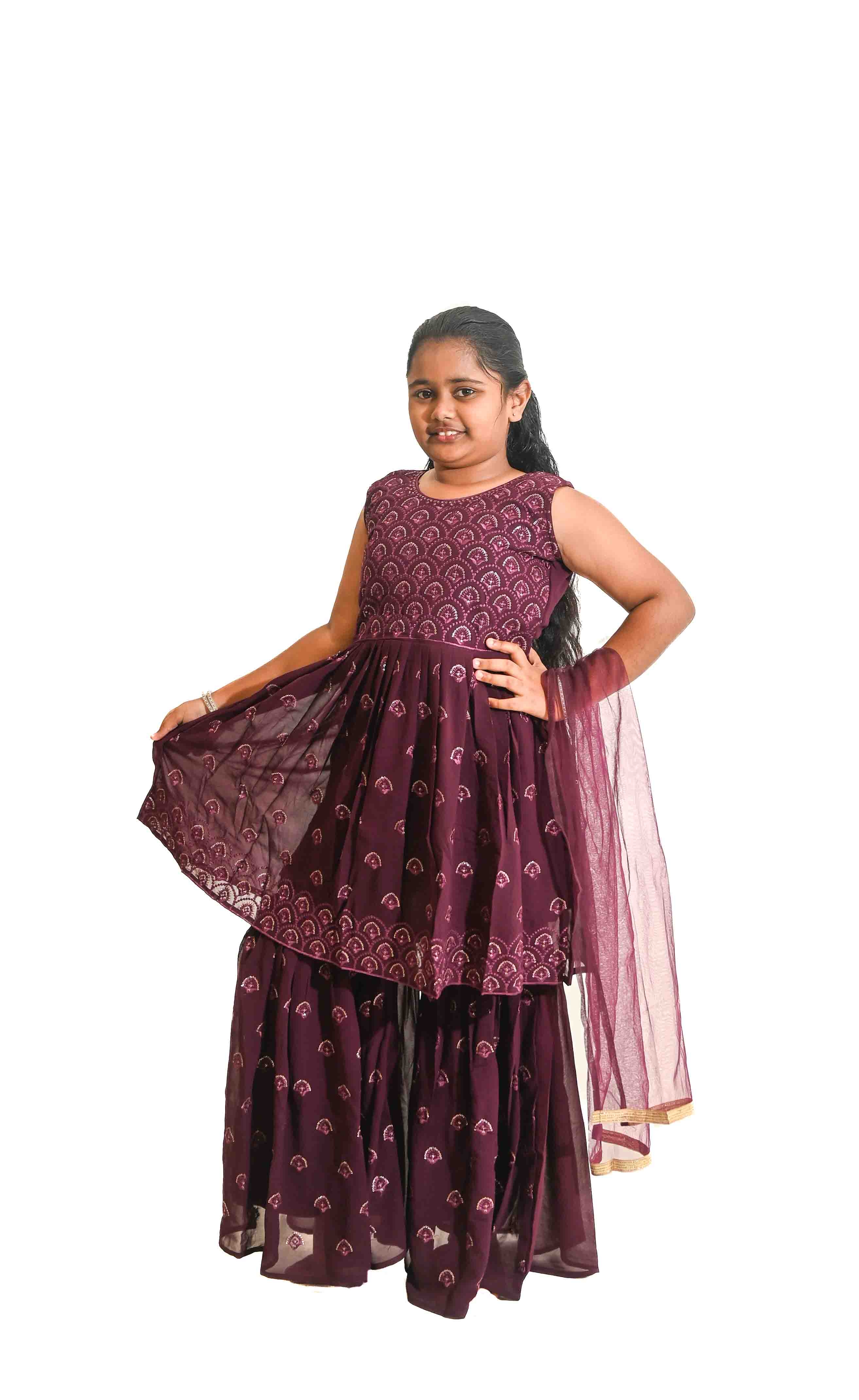 RIDDHI GIRLS KURTA PLAZO SUITS HKK KIDS GIRLS PEHNAWA 06 06 2023 RC4400 442